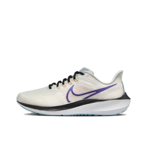 Nike Air Zoom Pegasus 39 Women and Men White Blue Low Top Anti-slip Wear-resistant Breathable Casual Running Shoes